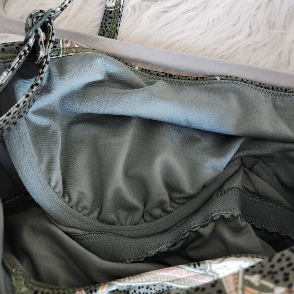 Seafolly Balinese Retreat Maillot One Piece Olive Leaf size USA 8 AU 12DD - Picture 14 of 16